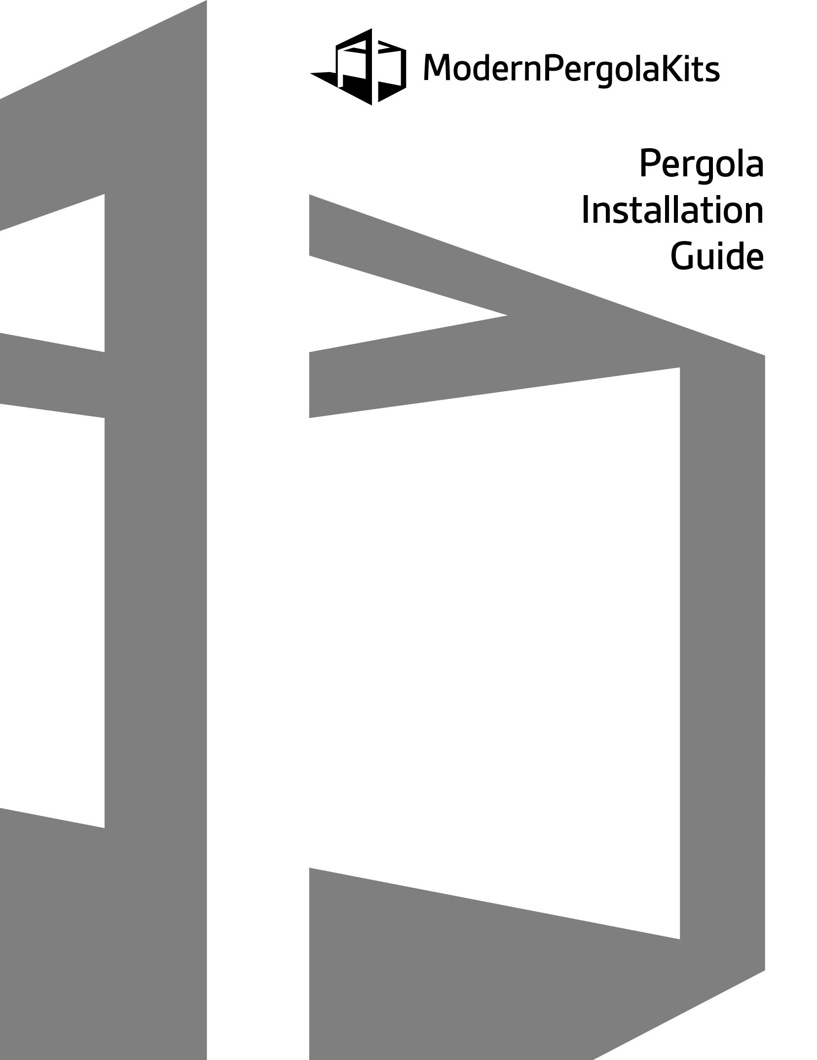 pdf icon for modern pergola kit instructions